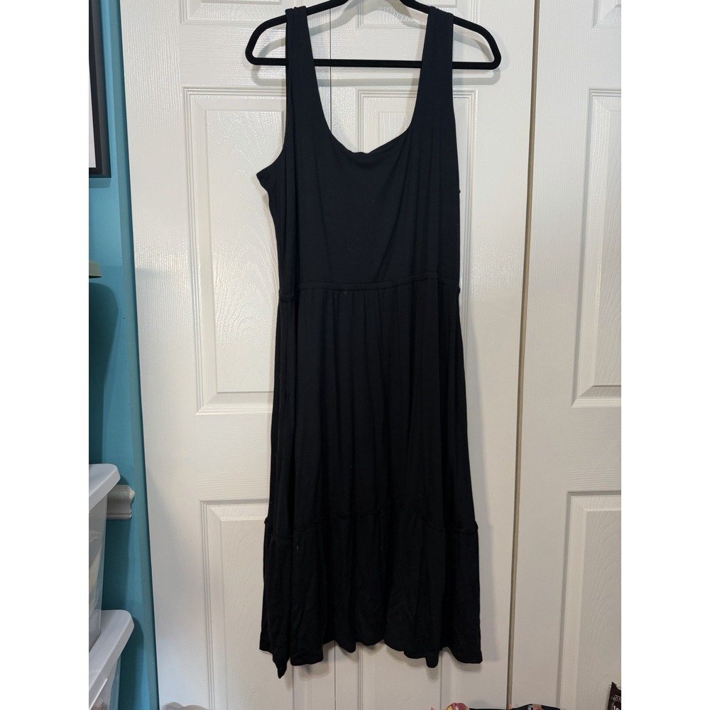 Jason Wu Women's Black  Sleeveless Tiered Dress Size XL